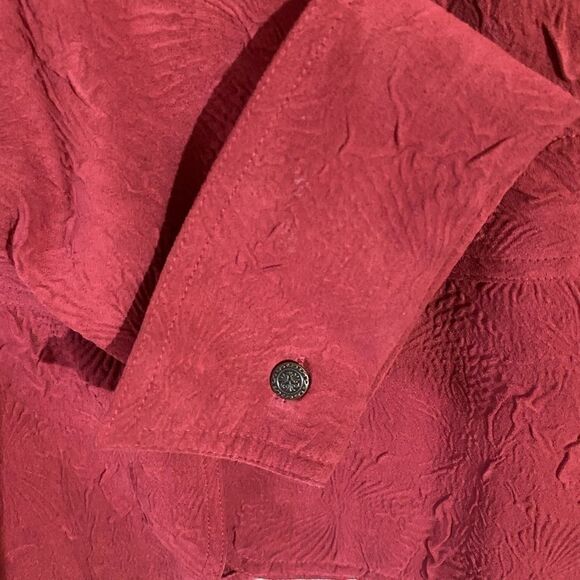 Brick Red Coldwater Creek Medium Sueded Blouse - Picture 7 of 11
